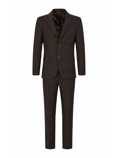Abito monopetto in misto lana e mohair drop 7 reg Marrone Cc Corneliani | 27NZ45 2764135 7R030